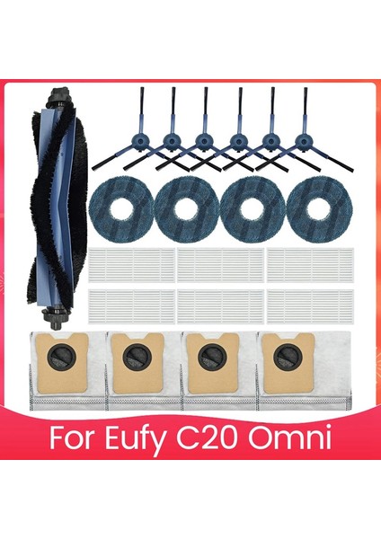 C20 Omni Robot Süpürge Aksesuar Seti Silindir Fırça Yan Fırçalar Hepa Filtreler Paspas Pedi Toz Torbaları (Yurt Dışından) fiyatları