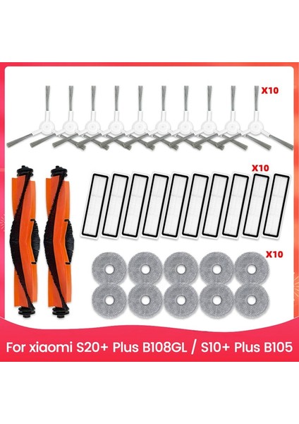 Robot Süpürge S20+ Plus B108GL / S10+ Plus B105 Parçaları Silindir Yan Fırça Hepa Filtre Paspas Bezi Aksesuarları (Yurt Dışından) modelleri