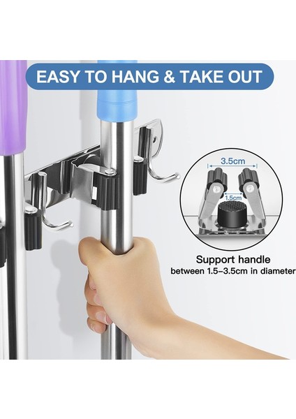 Süpürgelik Paspas Askısı Duvara Monte Metal Organizasyon Garaj Depolama Sistemi Bahçe Mutfak Alet Düzenleyici (Yurt Dışından) indirimleri