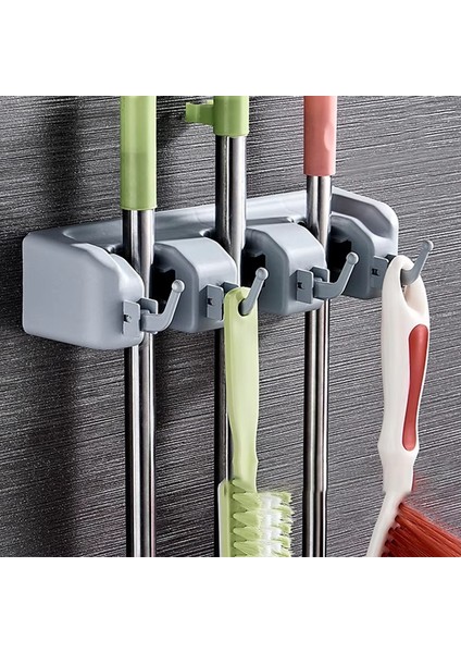 Paspas ve Süpürge Tutucu Duvar Montajı Yuvaları ve Kancaları ile Süpürge Askısı Depolama Yardımcı Rafı Ev Mutfak Bahçe Çamaşırhane Için (Yurt Dışından) modelleri