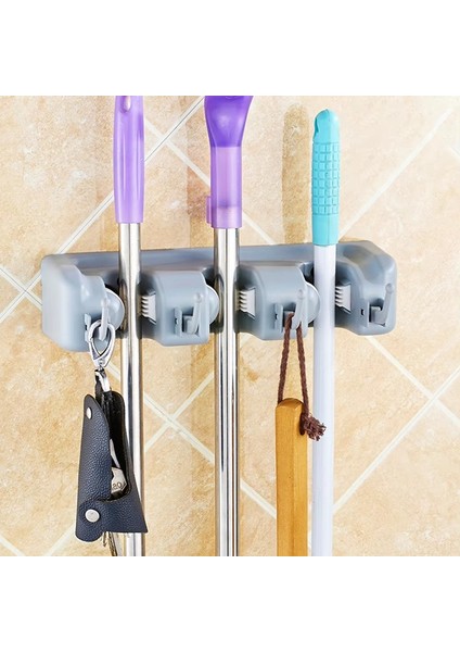 Paspas ve Süpürge Tutucu Duvar Montajı Yuvaları ve Kancaları ile Süpürge Askısı Depolama Yardımcı Rafı Ev Mutfak Bahçe Çamaşırhane Için (Yurt Dışından) indirimleri