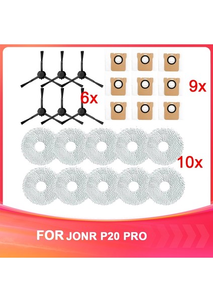 P20 Pro Elektrikli Süpürge Yedek Aksesuar Seti Yan Fırça Paspas Bezi Toz Torbası Verimli Mikrofiber Temizlik (Yurt Dışından) fiyatları