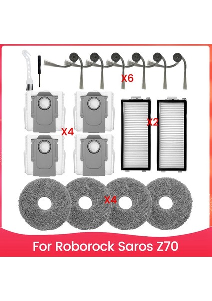 Saros Z70 Elektrikli Süpürge Yan Fırça Hepa Filtre Paspas Bezi Toz Torbası Aksesuar Seti (Yurt Dışından) fiyatları