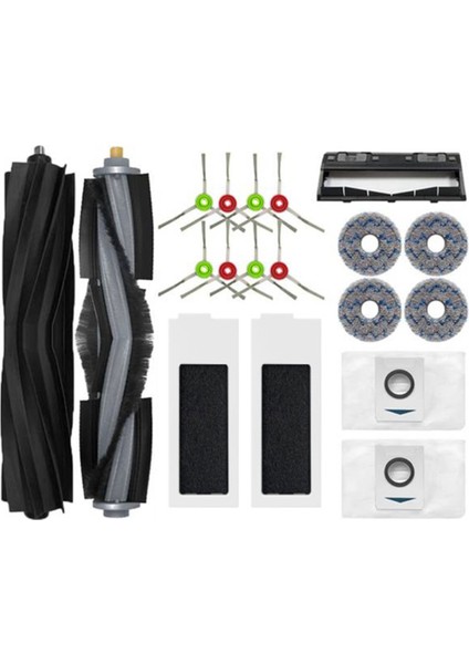 T20 OMNI/T20/T20 MAX/T20 Pro Elektrikli Süpürge Için Aksesuar Seti Ana Yan Fırça Paspas Pedi Hepa Filtre Toz Torbası (Yurt Dışından)
