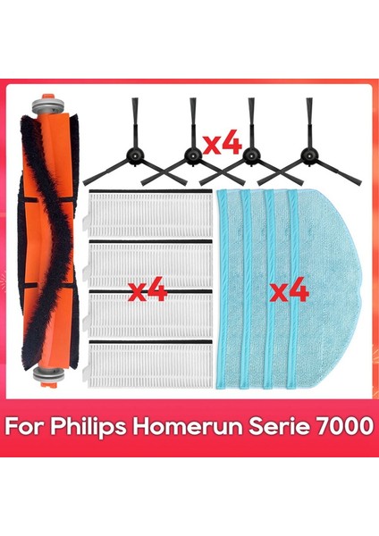 Homerun Serie 7000, XU7100/01, XU7100/02 Parça Aksesuar Filtre Ana Yan Fırça Paspas Robot Süpürge Seti (Yurt Dışından) fiyatları