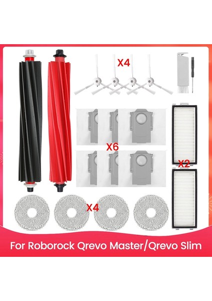 Qrevo Master / Qrevo Slim Elektrikli Süpürge Aksesuarları Ana Yan Fırça Hepa Filtre Paspas Bezi Toz Torbaları (Yurt Dışından) fiyatları