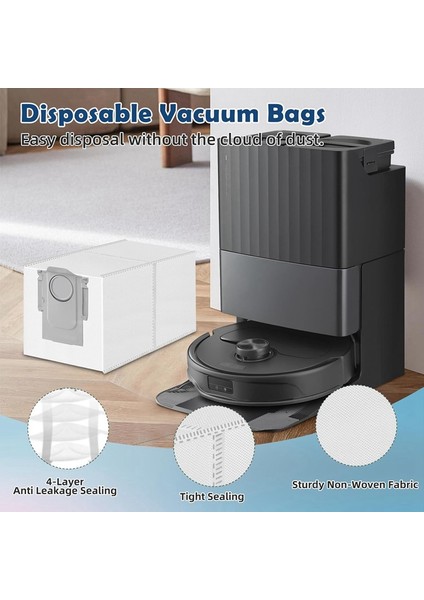 Qrevo Master / Qrevo Slim Elektrikli Süpürge Aksesuarları Ana Yan Fırça Hepa Filtre Paspas Bezi Toz Torbaları (Yurt Dışından) modelleri