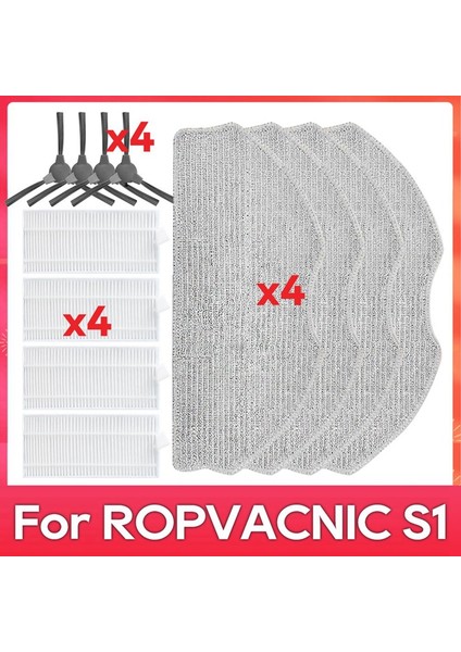 Ropvacnıc S1 Yan Fırça Hepa Filtre Paspas Bezi Robot Süpürge Parça Yedek Aksesuar Değiştirme Kiti (Yurt Dışından) modelleri