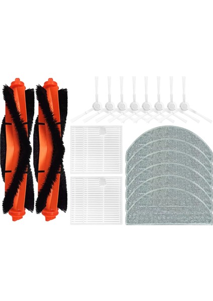 E10 E10C E12 B112 / 3c Plus C103 Robot Süpürge Aksesuarları Ana Yan Fırça Filtre Paspas (Yurt Dışından)