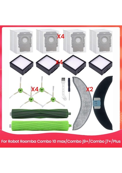 Combo 10 Max, Combo J9+, Combo J7+/plus Fırça Filtre Paspas Torbaları Için Yedek Parçalar (Yurt Dışından) fiyatları