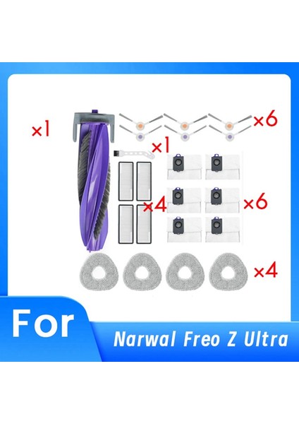 Freo Z Ultra Robot Süpürge Için 22 Adet Silindir Yan Fırça Hepa Filtre Paspas Pedi Toz Torbası (Yurt Dışından) fiyatları