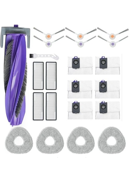 Freo Z Ultra Robot Süpürge Için 22 Adet Silindir Yan Fırça Hepa Filtre Paspas Pedi Toz Torbası (Yurt Dışından) modelleri