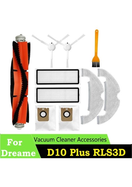 Bot D10 Plus RLS3D L10PLUS/Z10PRO Elektrikli Süpürge Için 10 Parça Aksesuar Seti Ana Yan Fırça Filtre Toz Torbası Paspas Bezi (Yurt Dışından) fiyatları
