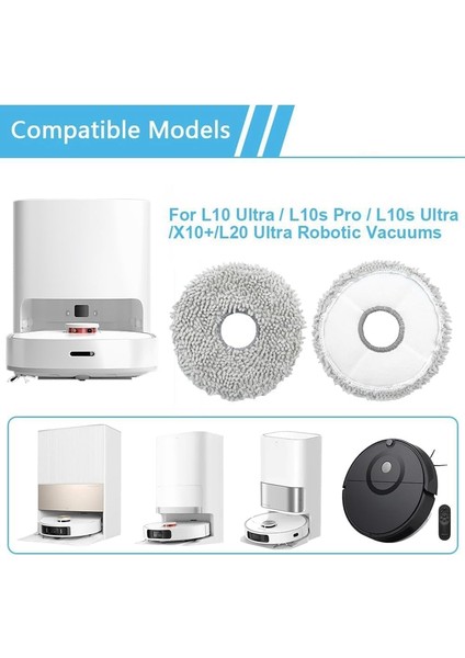 L10 Ultra / L10S Pro / L10S Ultra / L10 Prime / L20 ULTRA/X10 Elektrikli Süpürge Parçaları Için Paspas Bezi Pedleri (Yurt Dışından) fırsatları