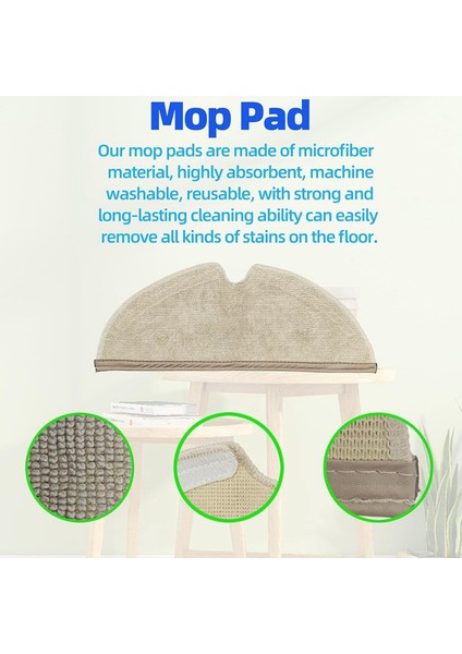 Q5 Pro/q5 Pro+/q8 Max/q8 Max+ Robot Süpürge Ana Yan Fırça Hepa Filtre Paspas Bezi Toz Torbaları (Yurt Dışından) modelleri