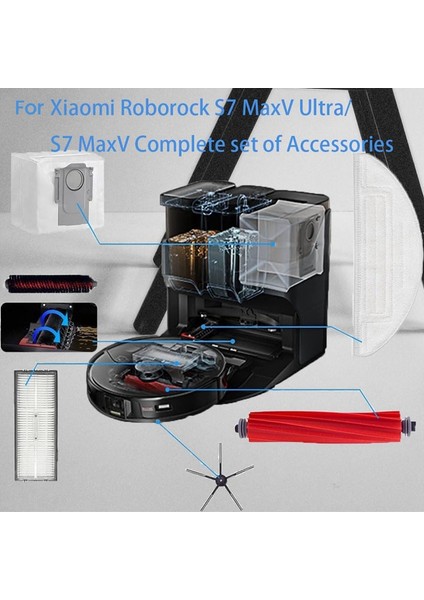 S7 Maxv Ultra / S7 Pro Ultra Elektrikli Süpürge Ana Yan Fırça Hepa Filtreler Paspas Bezleri Toz Torbaları Aksesuarlar (Yurt Dışından) fırsatları