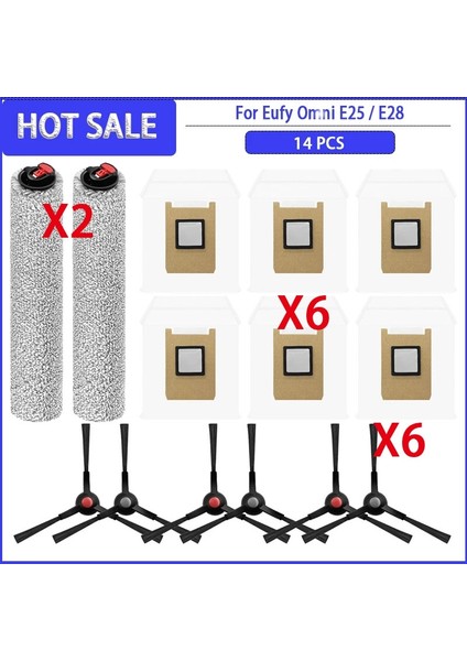 Omni E25 / E28 Yan Fırça Silindiri Paspas Toz Torbası Yedek Parça Aksesuarları ile Uyumludur (Yurt Dışından) fiyatları