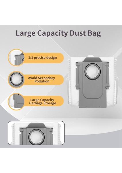 Qrevo Curv, Qrevo Edge Robot Süpürge Aksesuarları Ana Yan Fırça Hepa Filtre Paspas Bezi Toz Torbaları (Yurt Dışından) modelleri