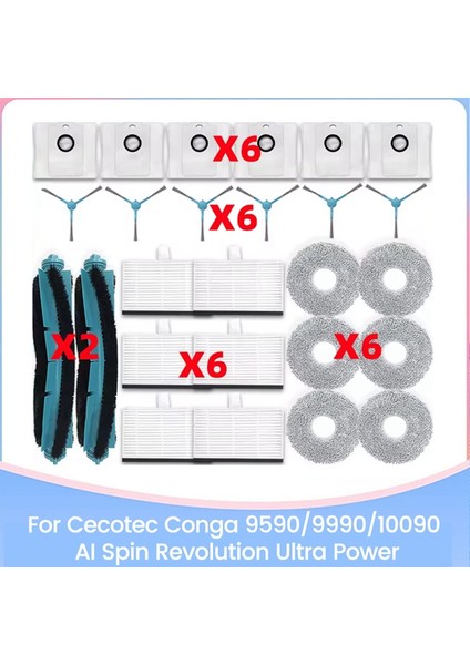 9590/9990/10090 Aı Revolution Ultra Power Yedek Parçaları Fırça Hepa Filtre Paspas Bezi Toz Torbası (Yurt Dışından) modelleri