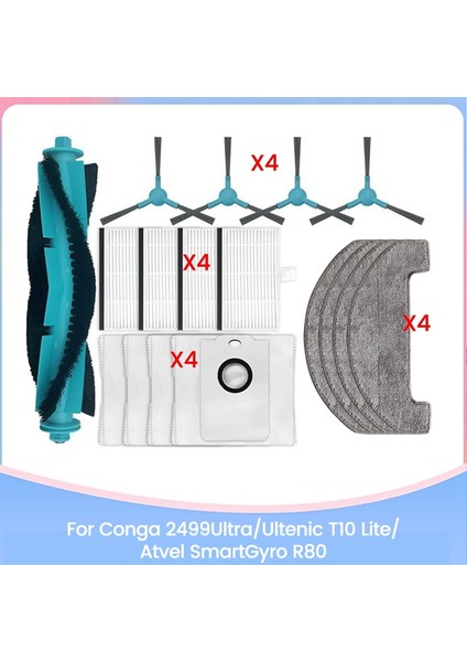 2499ULTRA/T10 Lite/atvel R80 Yedek Parçaları Fırça Hepa Filtre Toz Torbası Paspas Bezi (Yurt Dışından) fiyatları