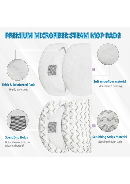 12'li Paket 1940 1806 Buharlı Paspas Pedleri Powerfresh Buharlı Paspas 1940 1440 1544 1806 2075 2181 2814 Için Yedek (Yurt Dışından) modelleri