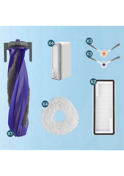 Freo x Ultra Robot Süpürge Aksesuar Seti Ana Yan Fırça Hepa Filtreler Paspas Pedleri Toz Torbaları (Yurt Dışından) modelleri