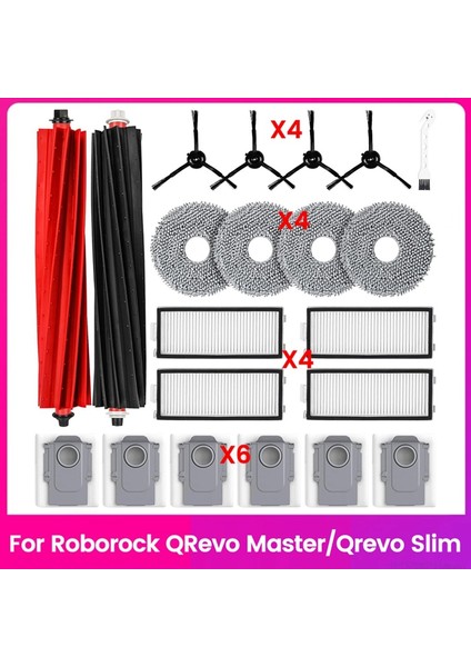 Qrevo Master/qrevo Slim Robot Süpürge Parçaları Için Vakum Aksesuarları Ana Yan Fırça Filtreleri Paspas Pedi Toz Torbaları (Yurt Dışından) fiyatları