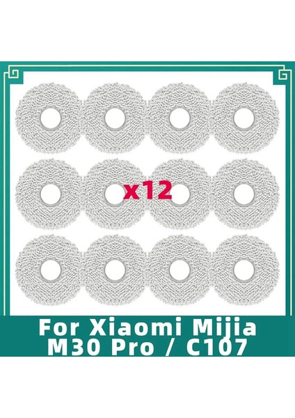 M30 Pro / C107 Robot Süpürge Paspas Bezi Yedek Aksesuarları Parçaları Için 12 Adet Yıkanabilir Paspas Bezi (Yurt Dışından) modelleri