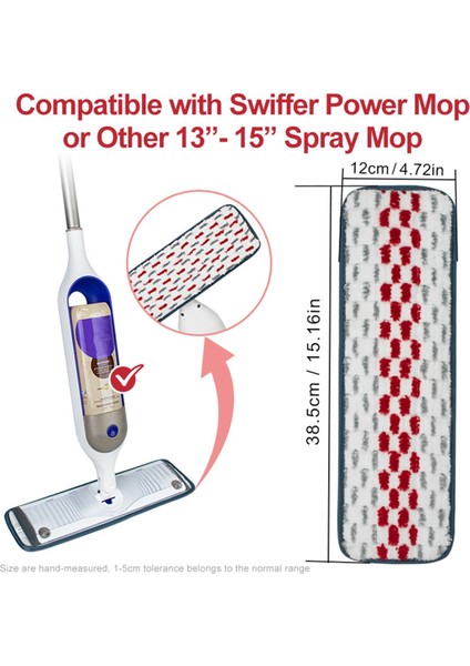 Adet Powermop Yedek Mikrofiber Paspas Kalınlaştırılmış Pedleri Için Yeniden Kullanılabilir Paspas Pedleri Sert Ahşap Zeminler Için Yedekler-C (Yurt Dışından) indirimleri