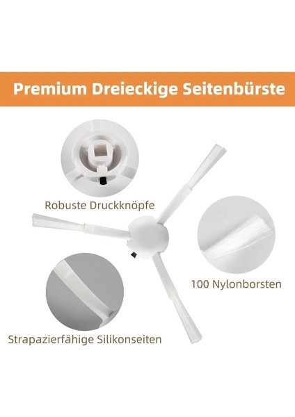 L10S Ultra / L10 Ultra / X10+ Elektrikli Süpürge Robotu Ana Yan Fırçalar Paspas Pedleri Hepa Filtreleri Yedek Parçaları (Yurt Dışından) modelleri