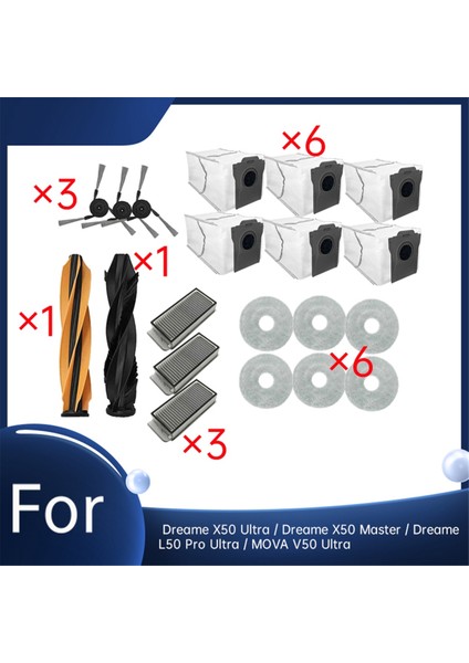 X50 Ultra / X50 Master / L50 Pro Ultra / V50 Ultra Vakum Ultra Aksesuarları Için 20 Adet (Yurt Dışından)