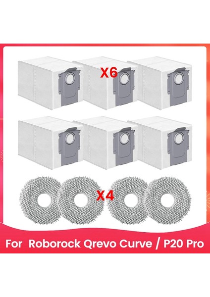 Qrevo Curve / P20 Pro Robot Süpürge Parçaları, Paspas Pedleri ve Toz Torbaları Için Yedek Aksesuar Seti (Yurt Dışından) fiyatları