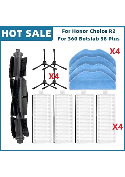 360 S8, Botslab S8 Plus, Choice R2, R2S Lite, R2 Plus Yedek Parça Aksesuarları Filtre Ana Yan Fırça ile Uyumludur (Yurt Dışından) fiyatları