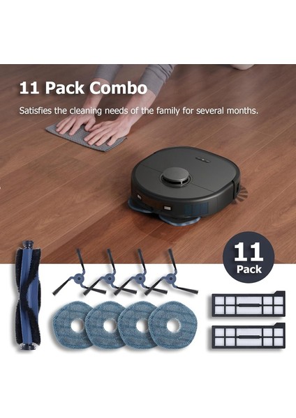 X10 Pro Omni Aksesuarları Ana Yan Fırça Hepa Filtre Paspas Bezi Toz Torbası Yedek Parçaları (Yurt Dışından) indirimleri