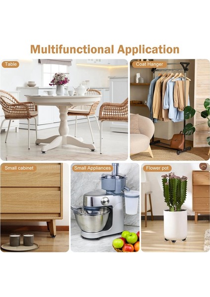 Mobilya Küçük - Elektrikli Ev Aletleri, Paspas Kovaları, Masa Ayakları, Saksılar Için Döner Bilyalı Tekerlekler 8 Adet (Yurt Dışından) indirimleri