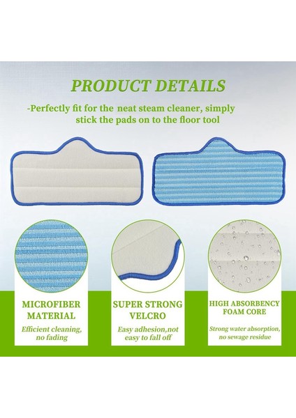 Temiz Buharlı Temizleyici Buharlı Paspas Temizleme Pedleri Için Yeniden Kullanılabilir Mikrofiber Buharlı Paspas Pedi (Yurt Dışından) fırsatları