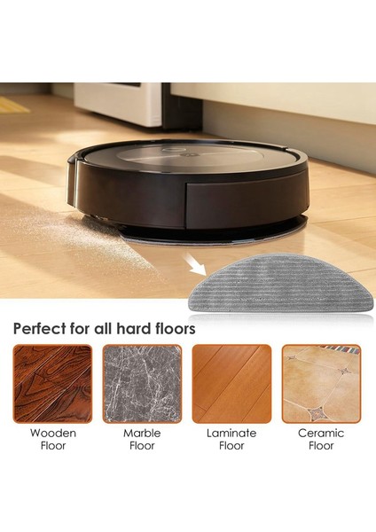 6 Parçalı Paspas Pedleri Combo I5, I5+, J5, J5+ Robot Süpürge Mikrofiber Yıkanabilir Tekrar Kullanılabilir Paspas Bezi (Yurt Dışından) modelleri