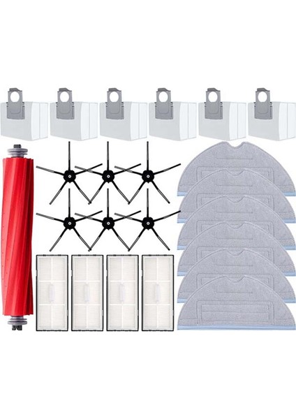 S7 Maxv Ultra S7 Pro Ultra Robot Süpürge Için 23 Adet Yıkanabilir Ana Yan Fırça Hepa Filtre Paspas Pedi Toz Torbası Parçaları (Yurt Dışından) fiyatları