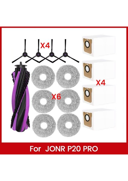 P20 Pro Robot Süpürge Yedek Parçaları Için 15 Adet Ana Fırça Yan Fırça Paspas Bezi Toz Torbası (Yurt Dışından) indirimleri