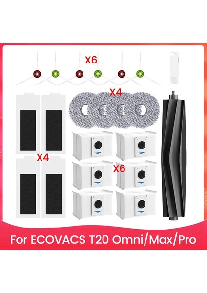 T20 Omni/max/aksesuarlar Ana Yan Fırça Hepa Filtre Paspas Bezi Yedek Parçaları (Yurt Dışından) fiyatları