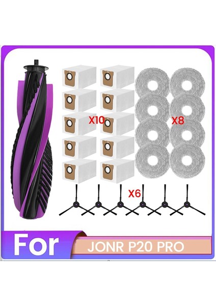 P20 Pro Robot Süpürge Yedek Aksesuarları Için 25 Adet Ana Yan Fırça Paspas Bezi Toz Torbası (Yurt Dışından) indirimleri