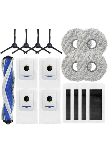 Deeboot X5 Omnı / X5 Pro Omnı Silindir Yan Fırça Filtre Paspas Bezi Toz Torbası Robot Süpürgeler Için (Yurt Dışından) fiyatları
