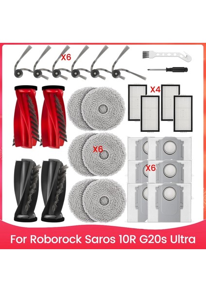 Saros 10R G20S Ultra Robot Süpürgeler Için Ana Yan Fırça Hepa Filtre Paspas Bezi Toz Torbaları (Yurt Dışından) fiyatları