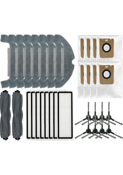 D10S Plus Robot Süpürge Ana Yan Fırça Hepa Filtre Paspas Pedi Toz Torbası Yedek Parçaları (Yurt Dışından)