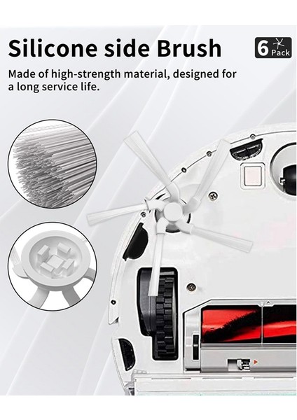 W10/W10 Pro Robot Süpürge Ana Yan Fırça Hepa Filtre Paspas Bezi Yedek Parçaları (Yurt Dışından) modelleri