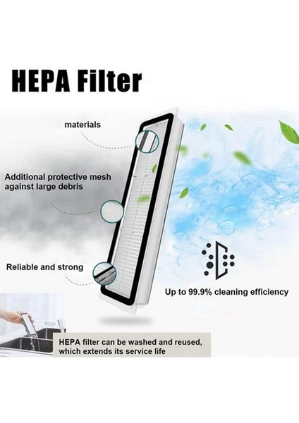 Bot D9 Plus Robot Yedek Parçaları Vakum Aksesuarları Ana Yan Fırça Hepa Filtre Paspas Bezi Toz Torbası (Yurt Dışından) indirimleri