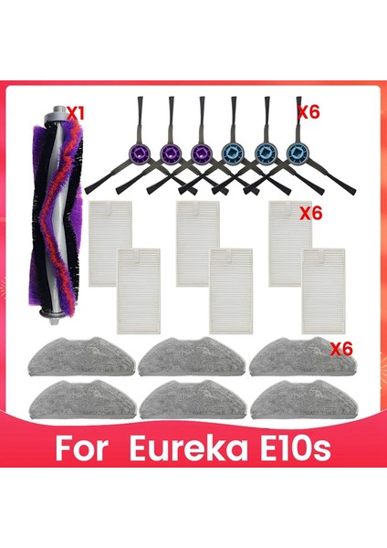 E10S Robot Süpürge Yedek Parça Aksesuar Seti Ana Yan Fırça Hepa Filtreler Paspas Pedi (Yurt Dışından) fiyatları