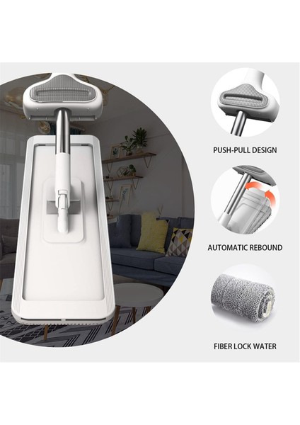 Düz Paspas, Eller Serbest, Kendiliğinden Sıkılan Zemin Temizleme Paspası - Mikrofiber Zemin Paspası, El Yıkama Gerektirmeyen Paspas (Yurt Dışından) fırsatları