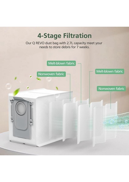 Q Robot Süpürge Ana Yan Fırça Hepa Filtreleri Paspas Bezi Toz Torbaları Yedek Parçaları (Yurt Dışından) indirimleri