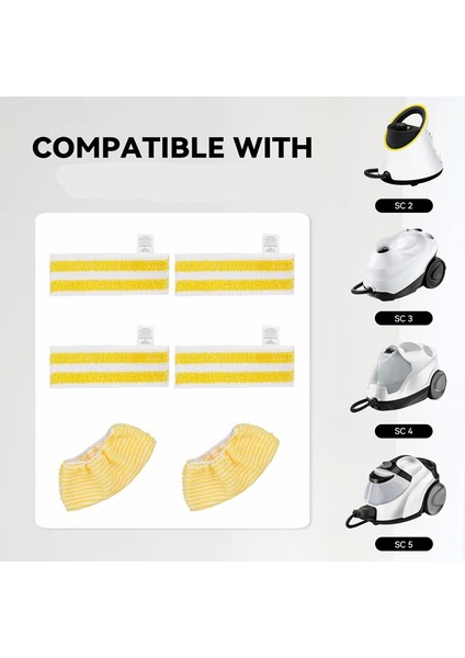 Easyfix Sc2 Sc3 Sc4 Sc5 Buharlı Temizleyici Için Buharlı Paspas Pedleri Bezi, Mikrofiber Yıkanabilir Yeniden Kullanılabilir Buharlı Paspas (Yurt Dışından) fırsatları